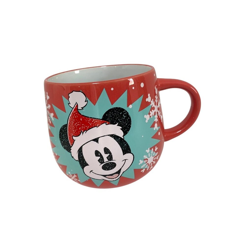 Zak Disney Merry Christmas Mickey Mouse Sant hat Coffee Cup Mug Red Blue Ceramic